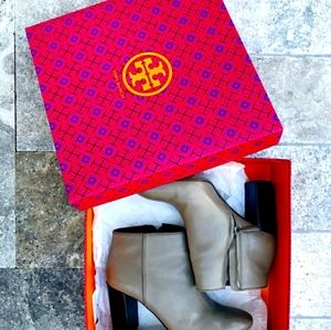 Tory Burch Taupe Booties with Heel